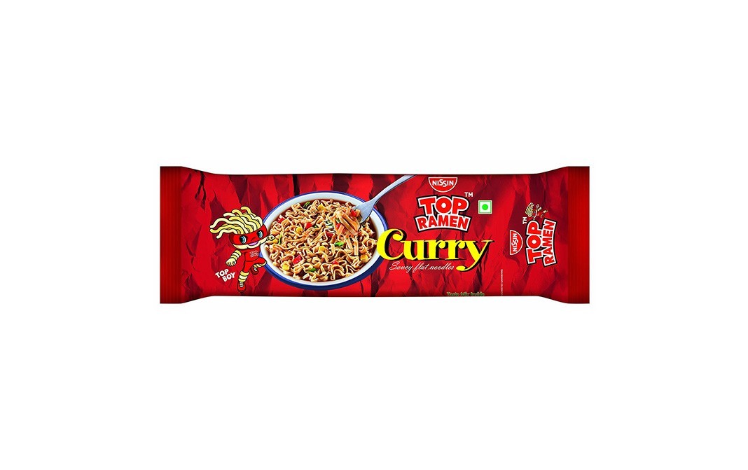 Top ramen Curry Saucy Flat Noodles   Pack  280 grams